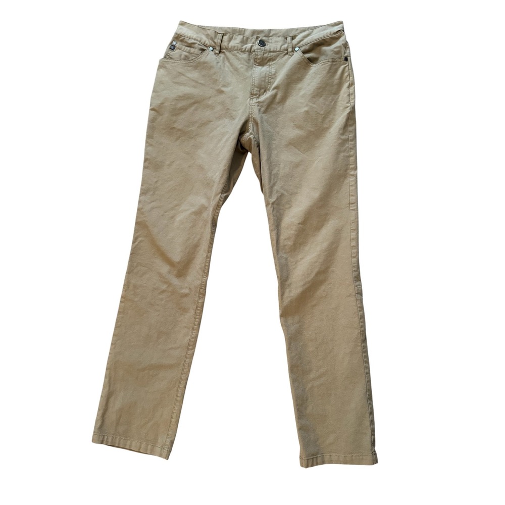 Free Fly Mens Bamboo Cotton Blend Straight Leg Pants Khaki Tan 32x32